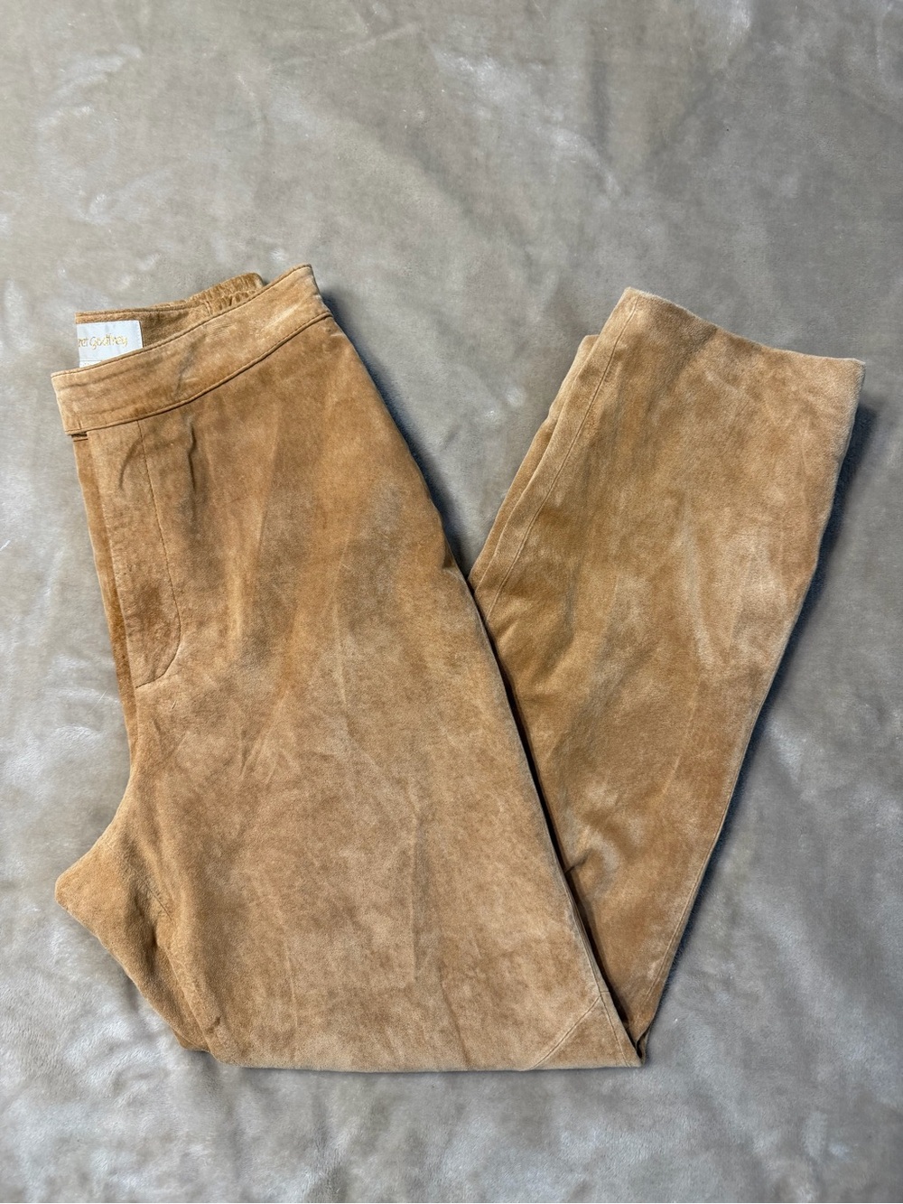 Margaret Godfrey Vintage Leather Suede Tan Pants - Size 4